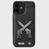 Crossed Pistols - Personalized Tactical equipment Wallet Phone Case