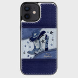 Cowgirl Boots - Personalized Cowgirl Foldable Wallet Phone Case