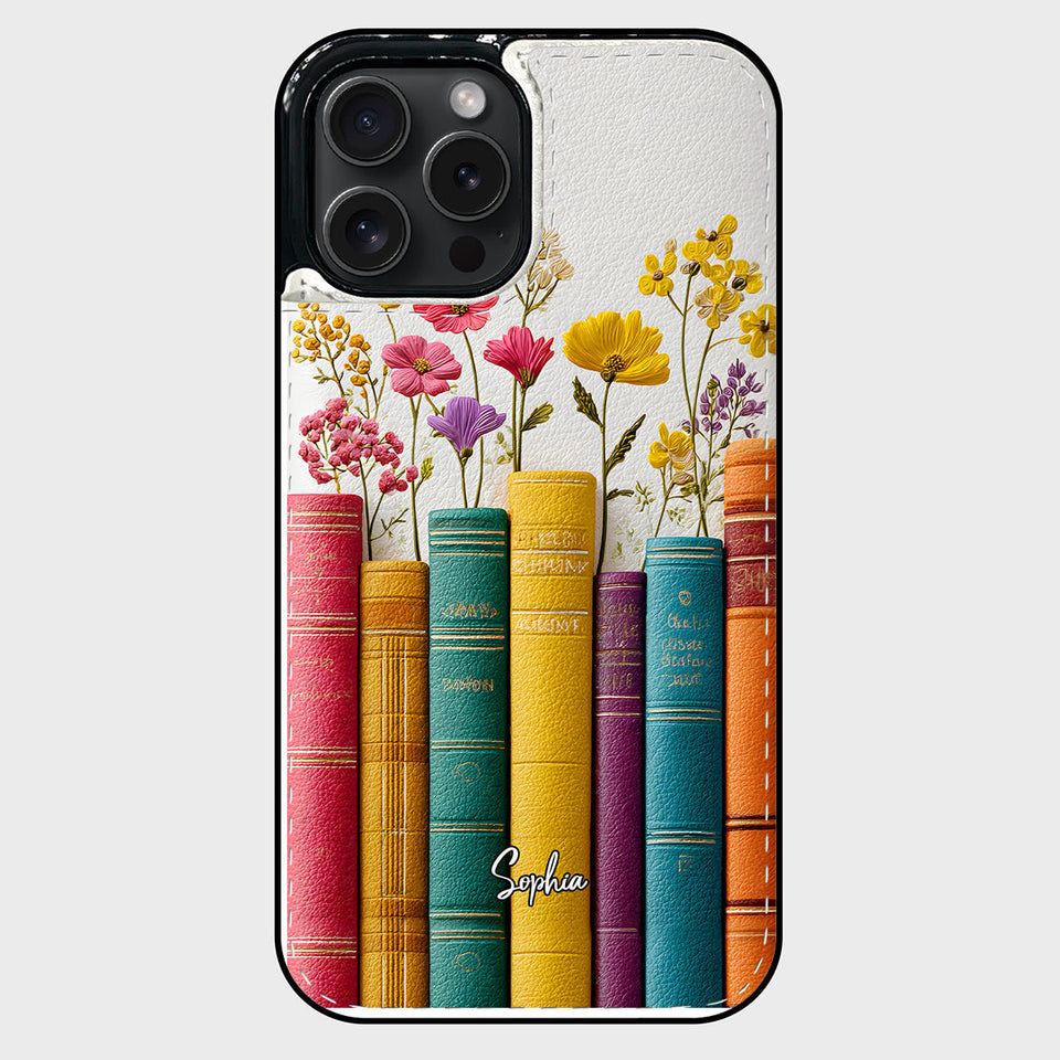 Vintage Flower Book - Personalized Book Foldable Wallet Phone Case