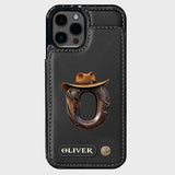 Western Style Name Initial Letter - Personalized Cowboy/Cowgirl Wallet Phone Case