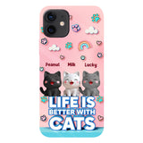 Life Is Better With A Cat - Personalized Cat Full Print Phone Case