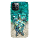 Sea Turtle Lovers - Personalized Turtle Full Print Phone Case