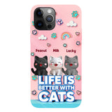 Life Is Better With A Cat - Personalized Cat Full Print Phone Case