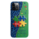 Different Not Less - Personalized Autism Awareness Full Print Phone Case