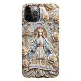 Tu es protégé(e) à jamais par Marie - Coque de téléphone personnalisée avec texte chrétien intégral