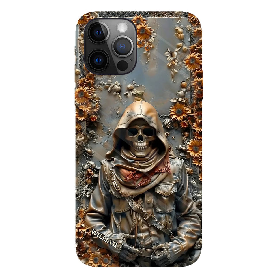 Vintage Skull - Personalized Skull Full Print Phone Case