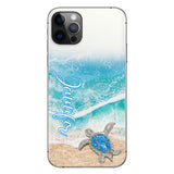 Love Turtles - Personalized Turtle Clear Phone Case