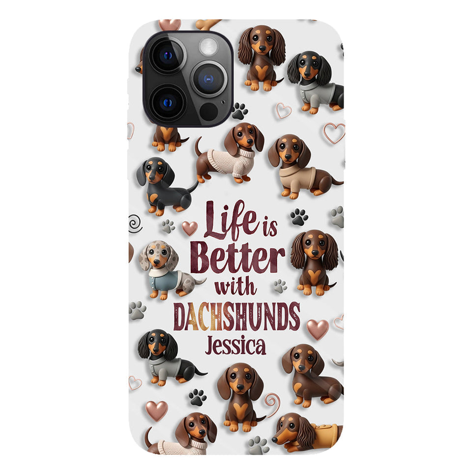 Just A Girl Who Loves Dogs - Personalized Dog Full Print Phone Case
