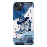 Cowgirl Boots - Personalized Cowgirl Full Print Phone Case
