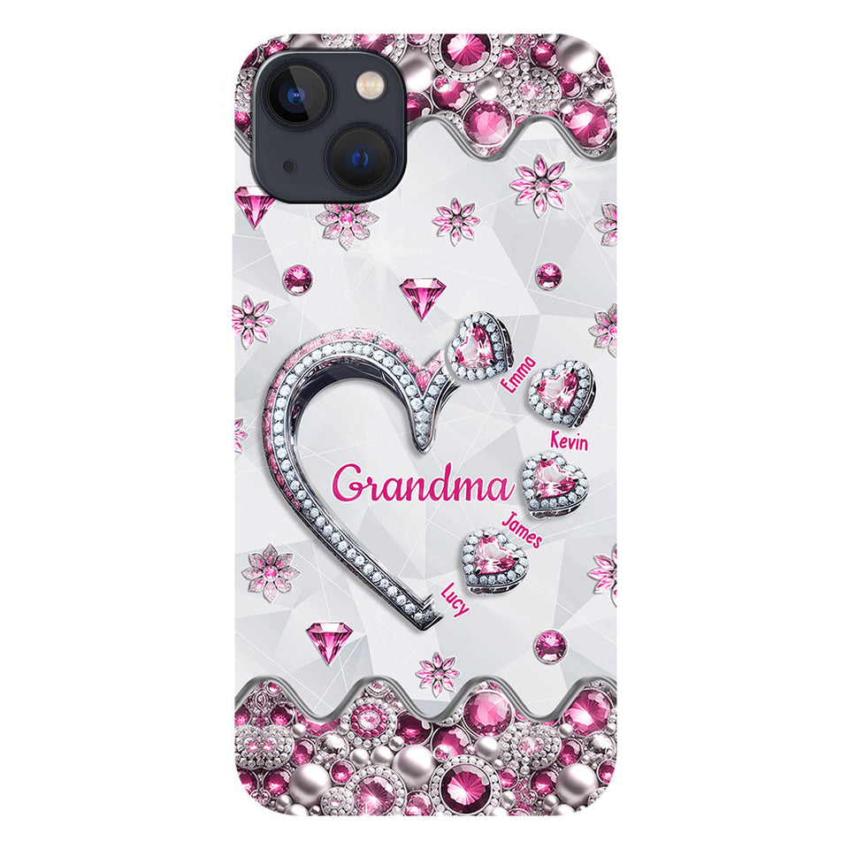Grandma's Sweethearts Gift For Grandma, Mom,.. - Personalized Grandma Full Print Phone Case