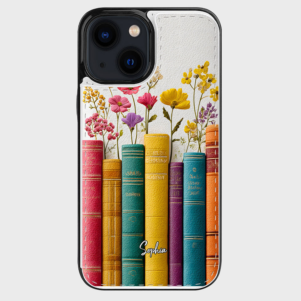Vintage Flower Book - Personalized Book Foldable Wallet Phone Case