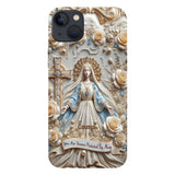 Tu es protégé(e) à jamais par Marie - Coque de téléphone personnalisée avec texte chrétien intégral