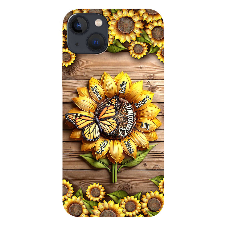 You Are My Sunshine Grandma Mom - Personalized Grandma Full Print Phone Case