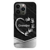 Grandpa Dad Kids Handprints - Personalized Father Full Print Phone Case