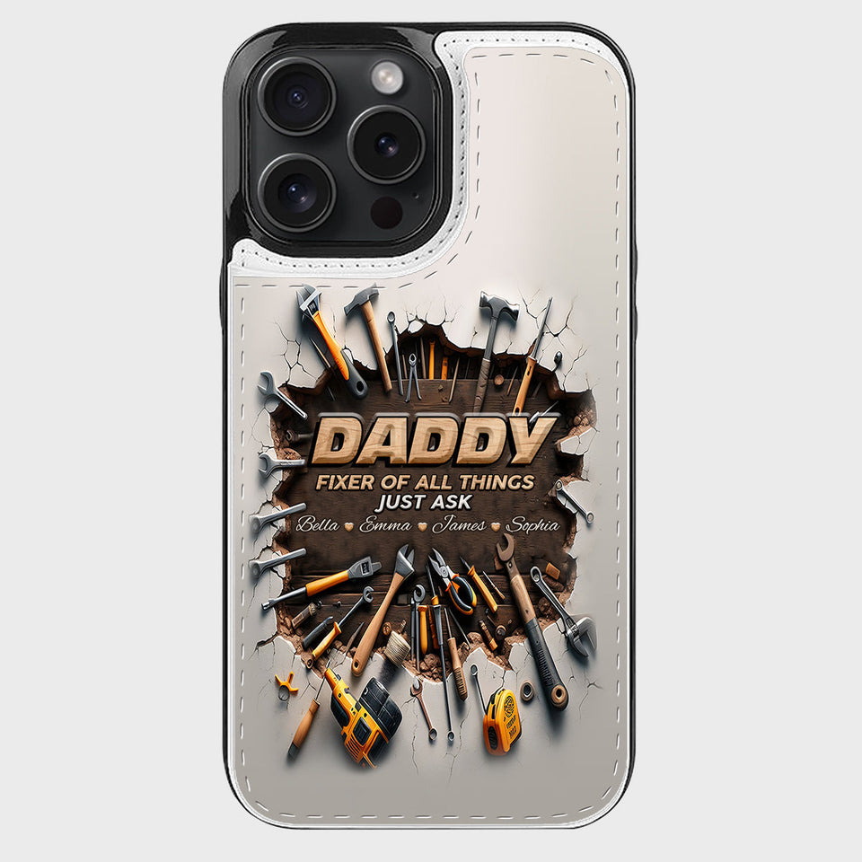 Fixer Of All Things - Personalized Father Foldable Wallet Phone Case