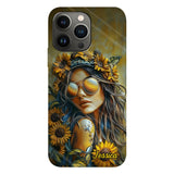 Hippie Soul Sunflower Girl - Personalized Hippie Full Print Phone Case