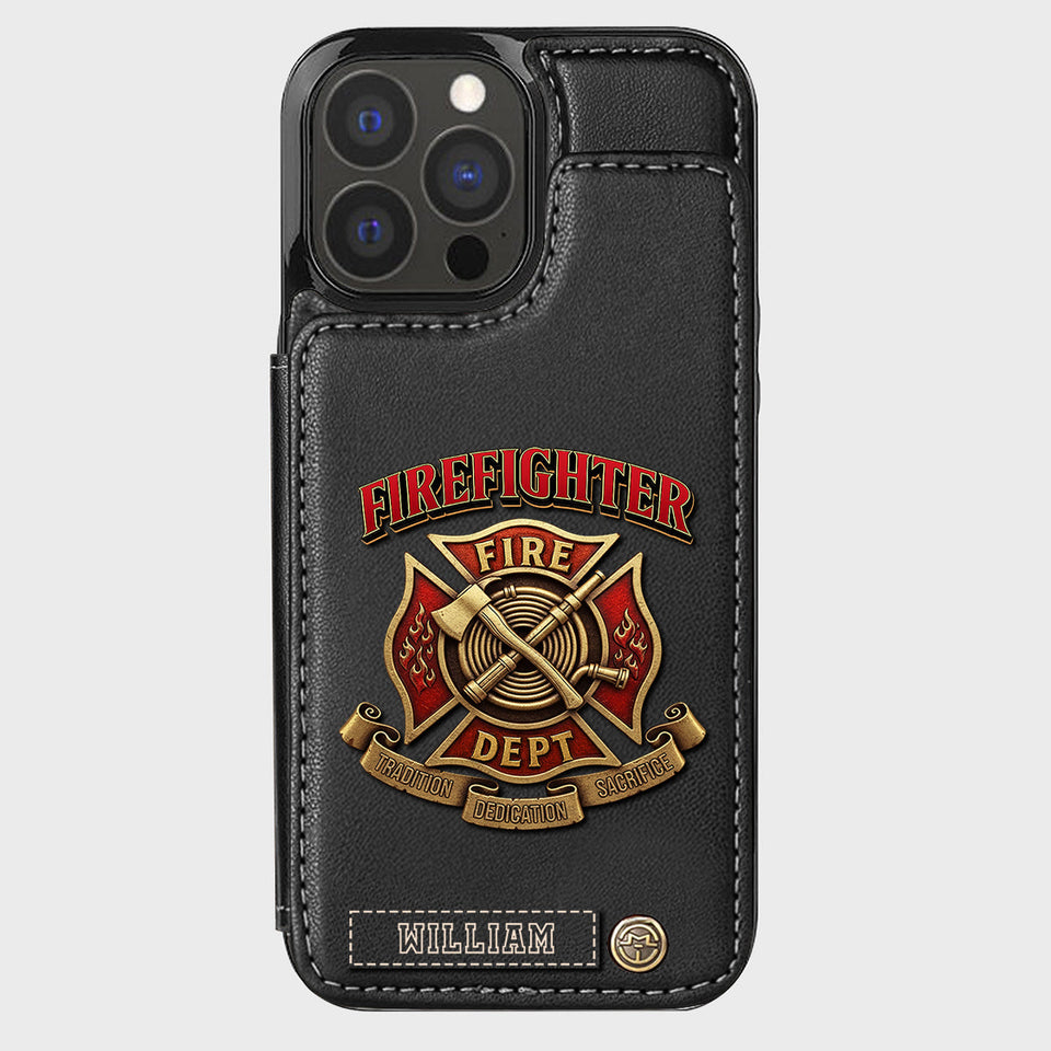 Proud Firefighter - Personalized Firefighter Wallet Phone Case