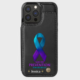 Vous comptez - Étui portefeuille personnalisé pour téléphone portable, conçu pour la prévention du suicide