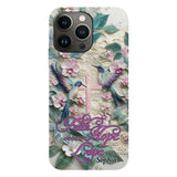 Faith Hope Love - Personalized Hummingbird Full Print Phone Case