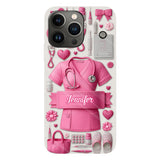 Nursing Is A Work Of Heart - Personalized Nurse Full Print Phone Case