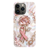 Faith Hope Love - Personalized Breast Cancer Awareness Full Print Phone Case & Phone Grip