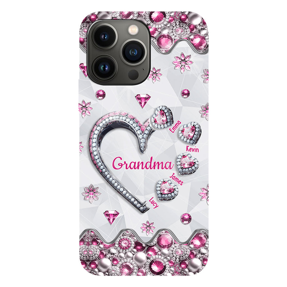 Grandma's Sweethearts Gift For Grandma, Mom,.. - Personalized Grandma Full Print Phone Case