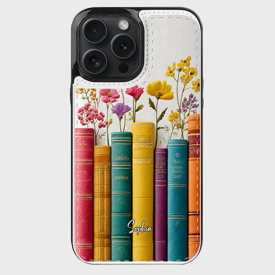 Vintage Flower Book - Personalized Book Foldable Wallet Phone Case
