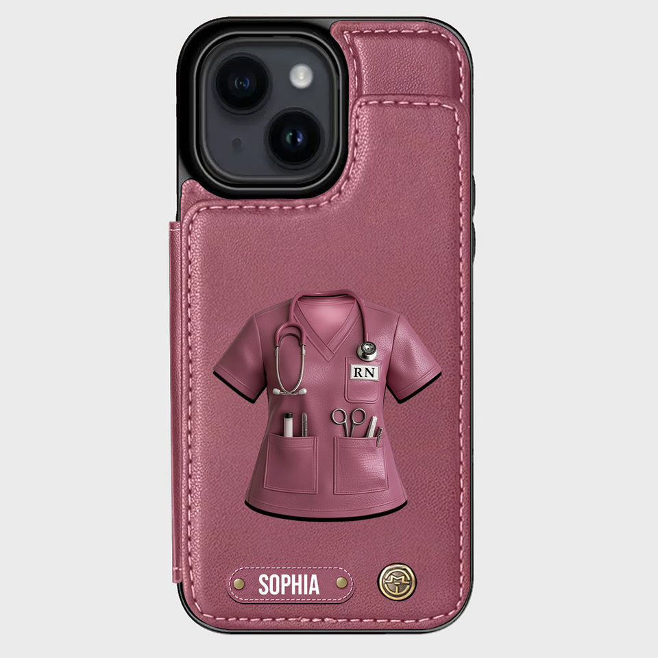 Proud Nurse - Personalized Nurse Wallet Phone Case
