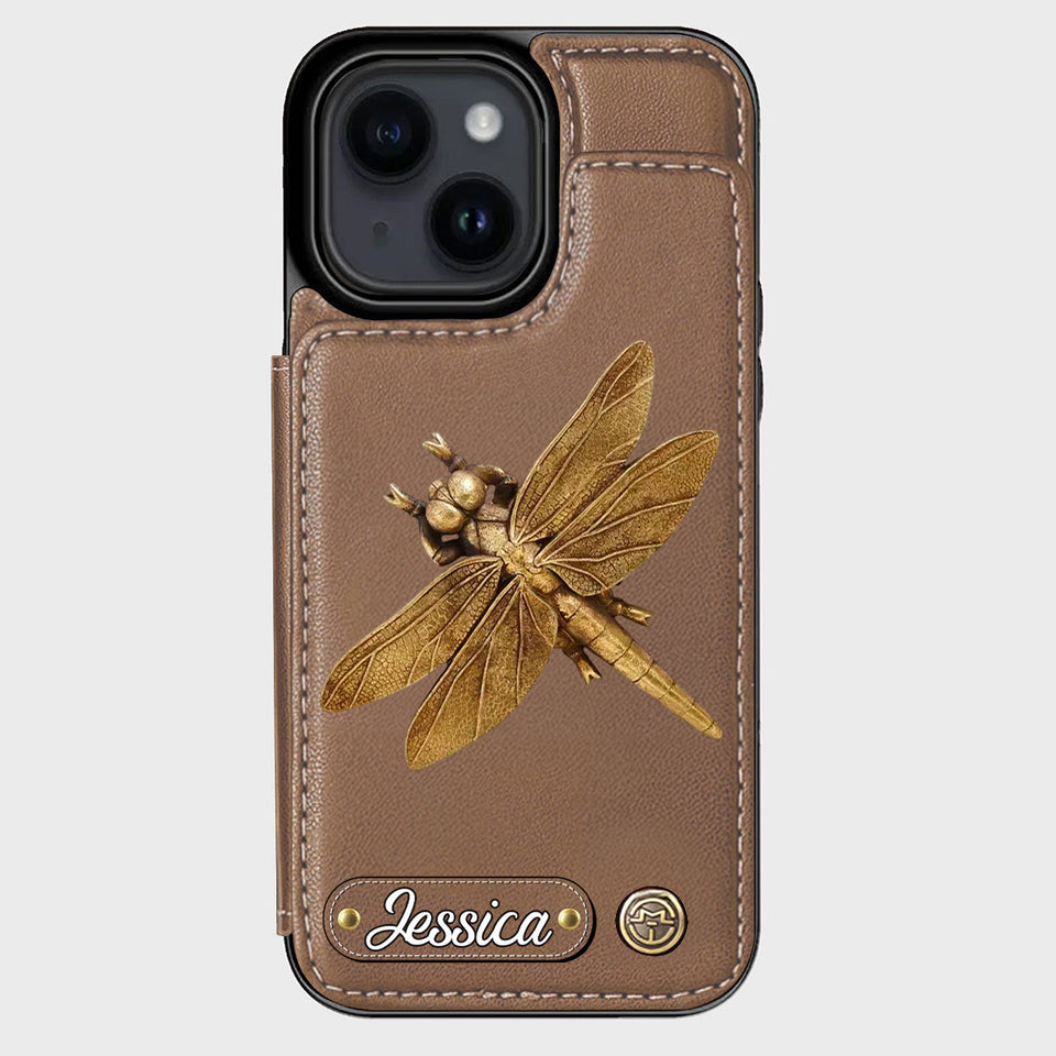 Love Garden, Beautiful Dragonfly, Butterfly, Bee, Hummingbird,... - Personalized Gardening Wallet Phone Case