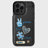 Sensibilisation à l'autisme - Étui portefeuille personnalisé pour téléphone portable