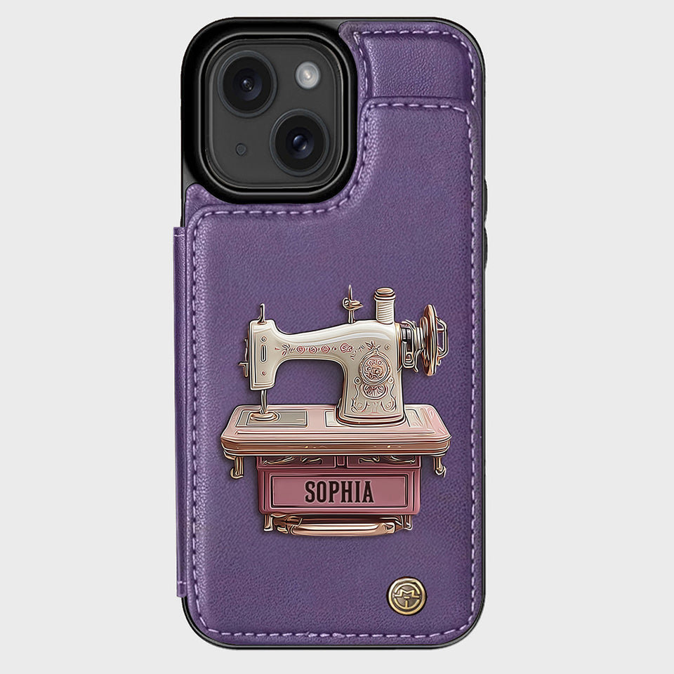 Sewing Machine - Personalized Sewing Wallet Phone Case