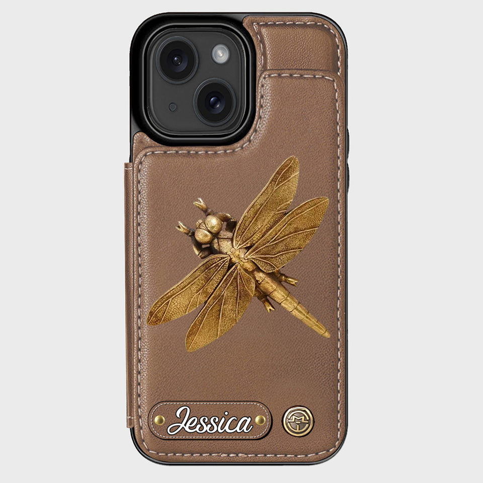 Love Garden, Beautiful Dragonfly, Butterfly, Bee, Hummingbird,... - Personalized Gardening Wallet Phone Case
