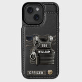 Serve And Protect - Personalized Police Officer Wallet Phone Case