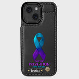 Vous comptez - Étui portefeuille personnalisé pour téléphone portable, conçu pour la prévention du suicide