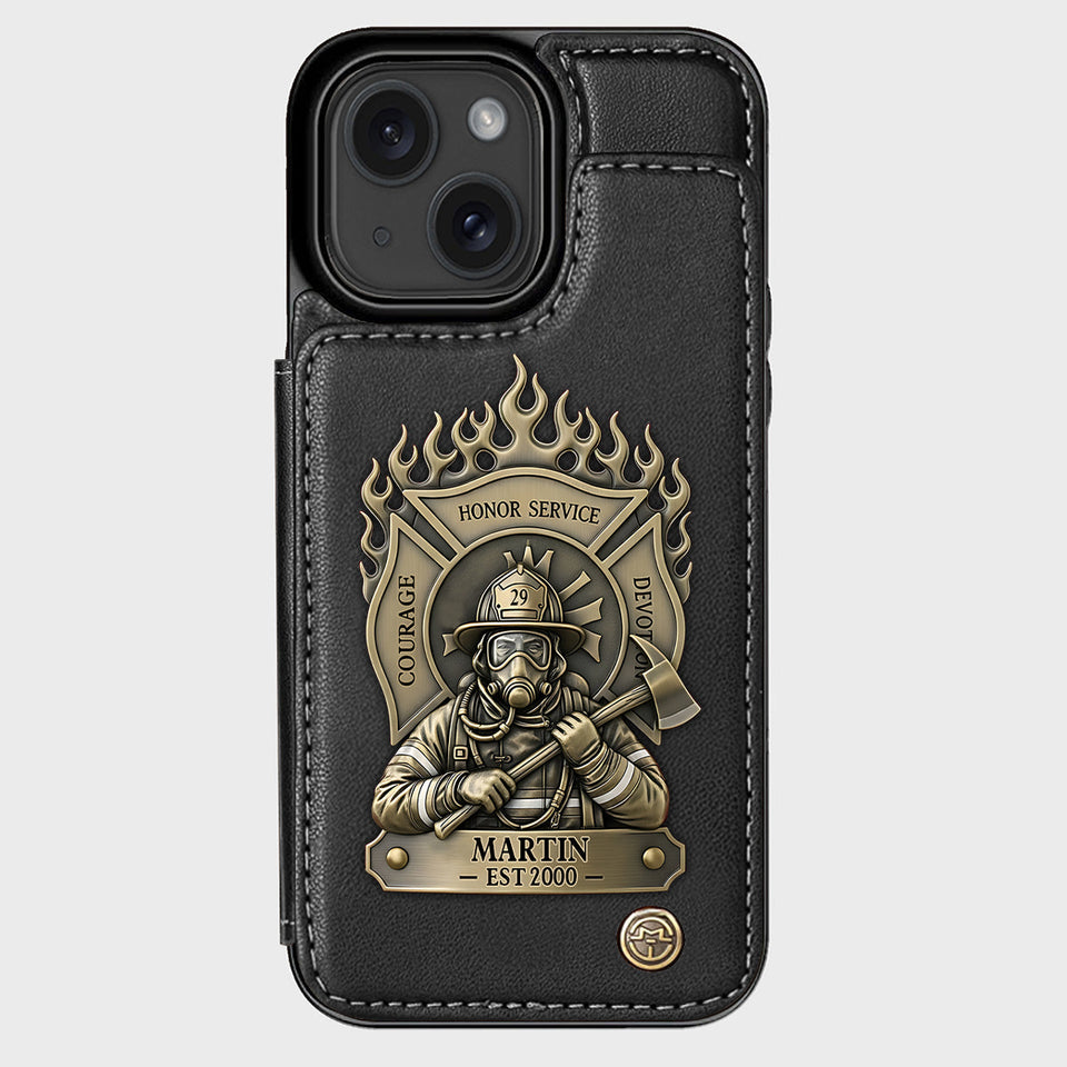 Proud Firefighter - Personalized Firefighter Wallet Phone Case