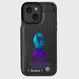 Vous comptez - Étui portefeuille personnalisé pour téléphone portable, conçu pour la prévention du suicide