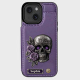 Skull And Roses - Personalized Skull Wallet Phone Case
