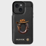 Western Style Name Initial Letter - Personalized Cowboy/Cowgirl Wallet Phone Case