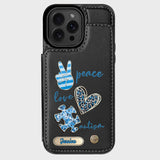 Sensibilisation à l'autisme - Étui portefeuille personnalisé pour téléphone portable