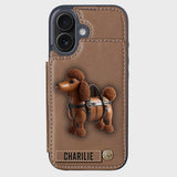 Cute Poodle - Personalized Dog Wallet Phone Case