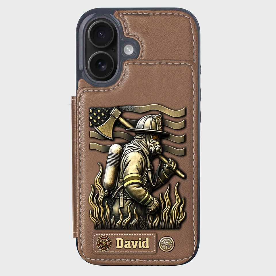 Proud Firefighter - Personalized Firefighter Wallet Phone Case