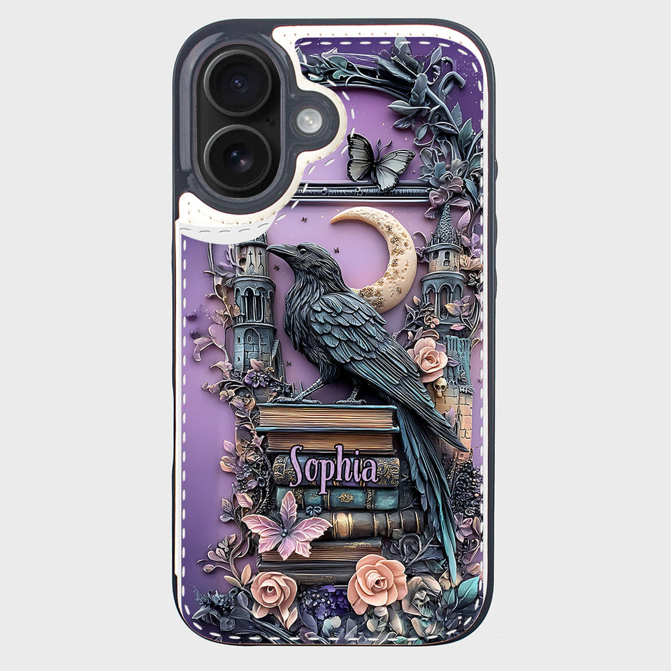 Dark Academia Book Reader - Personalized Book Foldable Wallet Phone Case