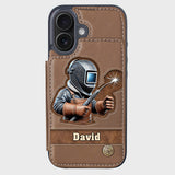 Strong Ones Become Welder - Personalized Welder Wallet Phone Case