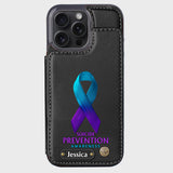 Vous comptez - Étui portefeuille personnalisé pour téléphone portable, conçu pour la prévention du suicide