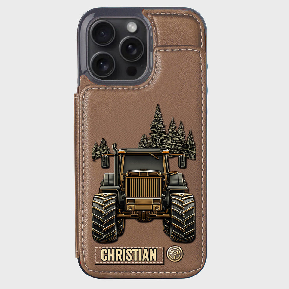 Tractor Ride - Personalized Tractor Wallet Phone Case