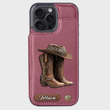 Western Spirit - Personalized Cowgirl Wallet Phone Case