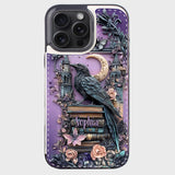 Dark Academia Book Reader - Personalized Book Foldable Wallet Phone Case