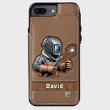 Strong Ones Become Welder - Personalized Welder Wallet Phone Case