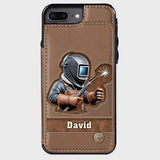 Strong Ones Become Welder - Personalized Welder Wallet Phone Case