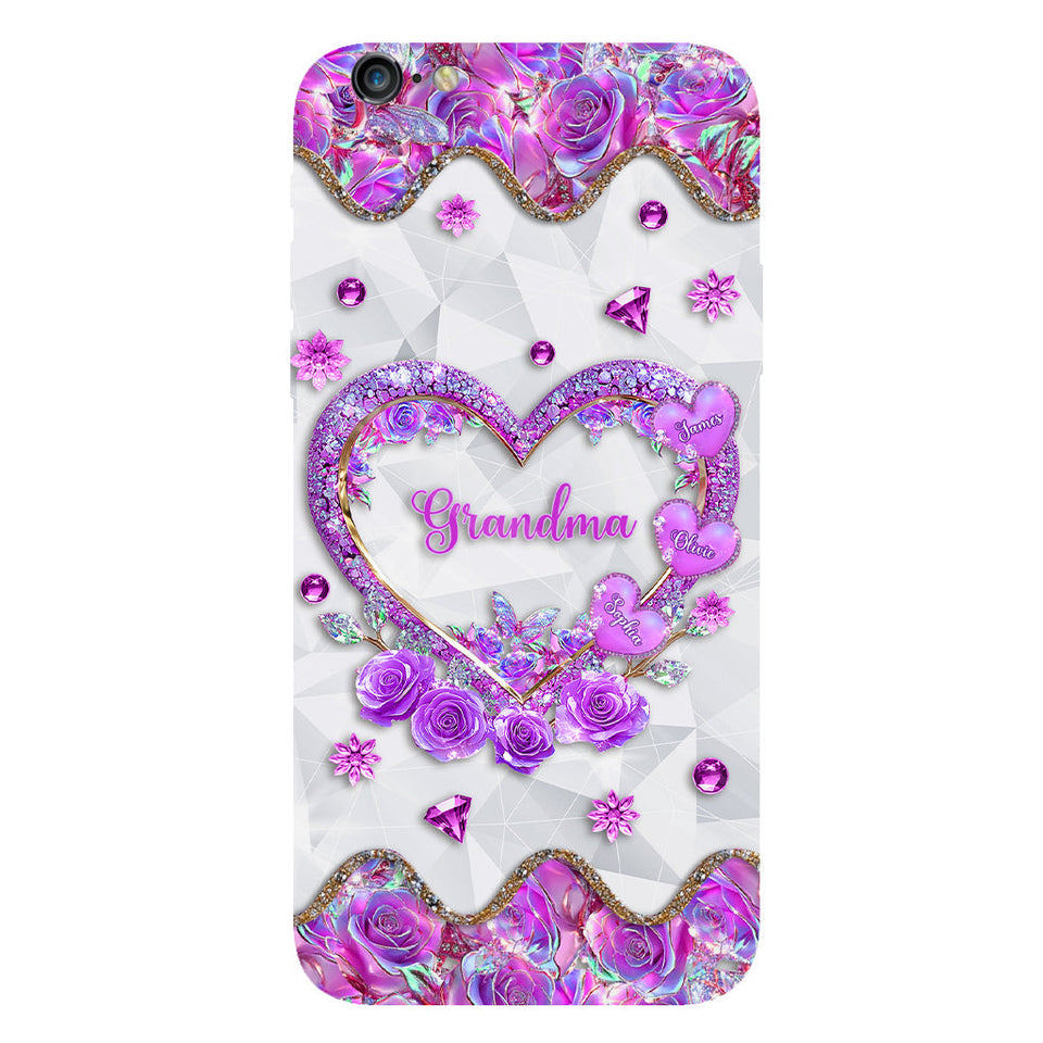 Grandma's Mom's Sweethearts - Personalized Grandma Full Print Phone Case